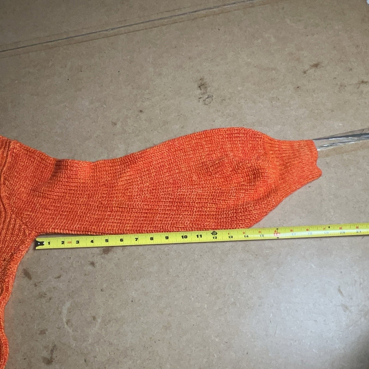 H&M Sweater Womens XL Orange Chunky-Knit Pullover Crew Neck Heavyweight