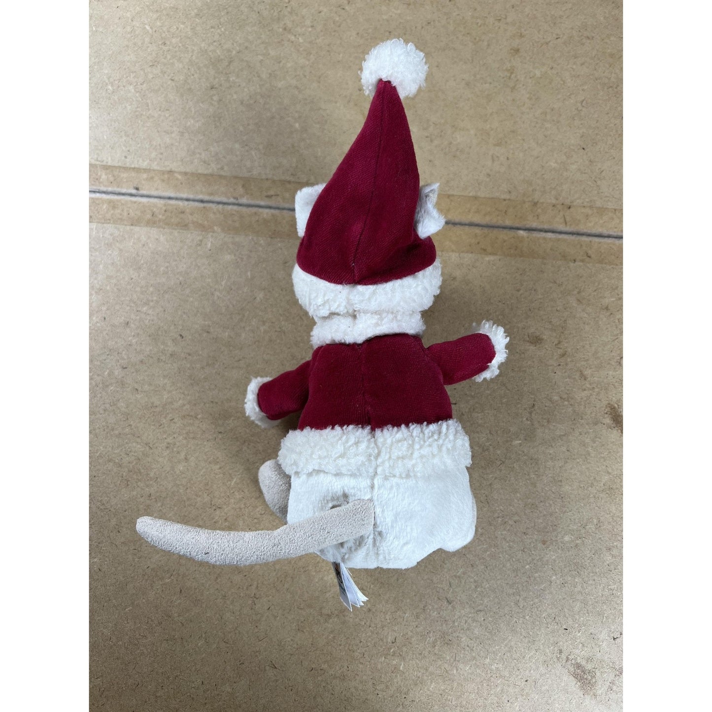 Jellycat Small White Red Mouse Plush Santa Hat Holly Christmas Collectible