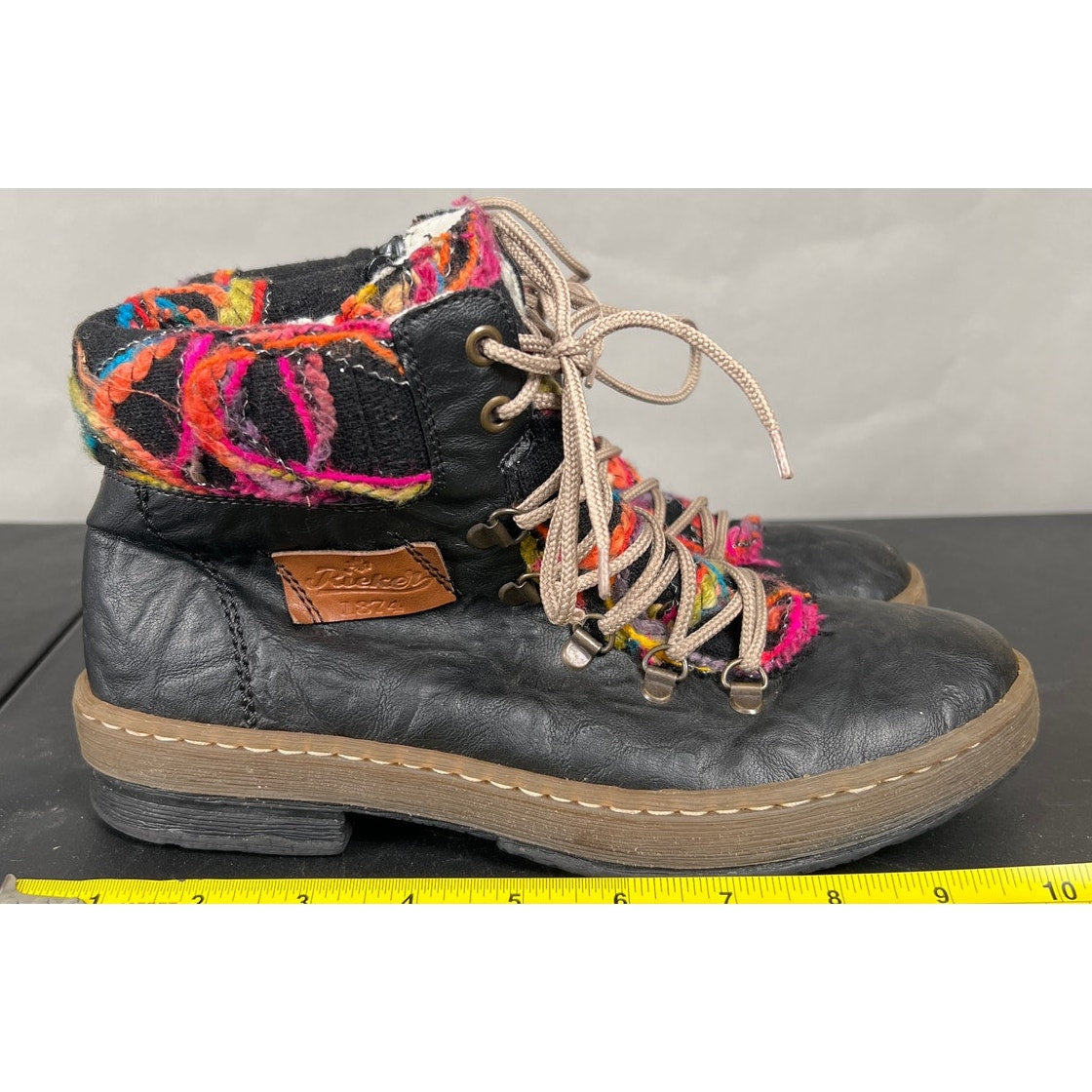 Reiker Size 40 Women Boots Felicitas Synthetic Black Nut Boots Size 9