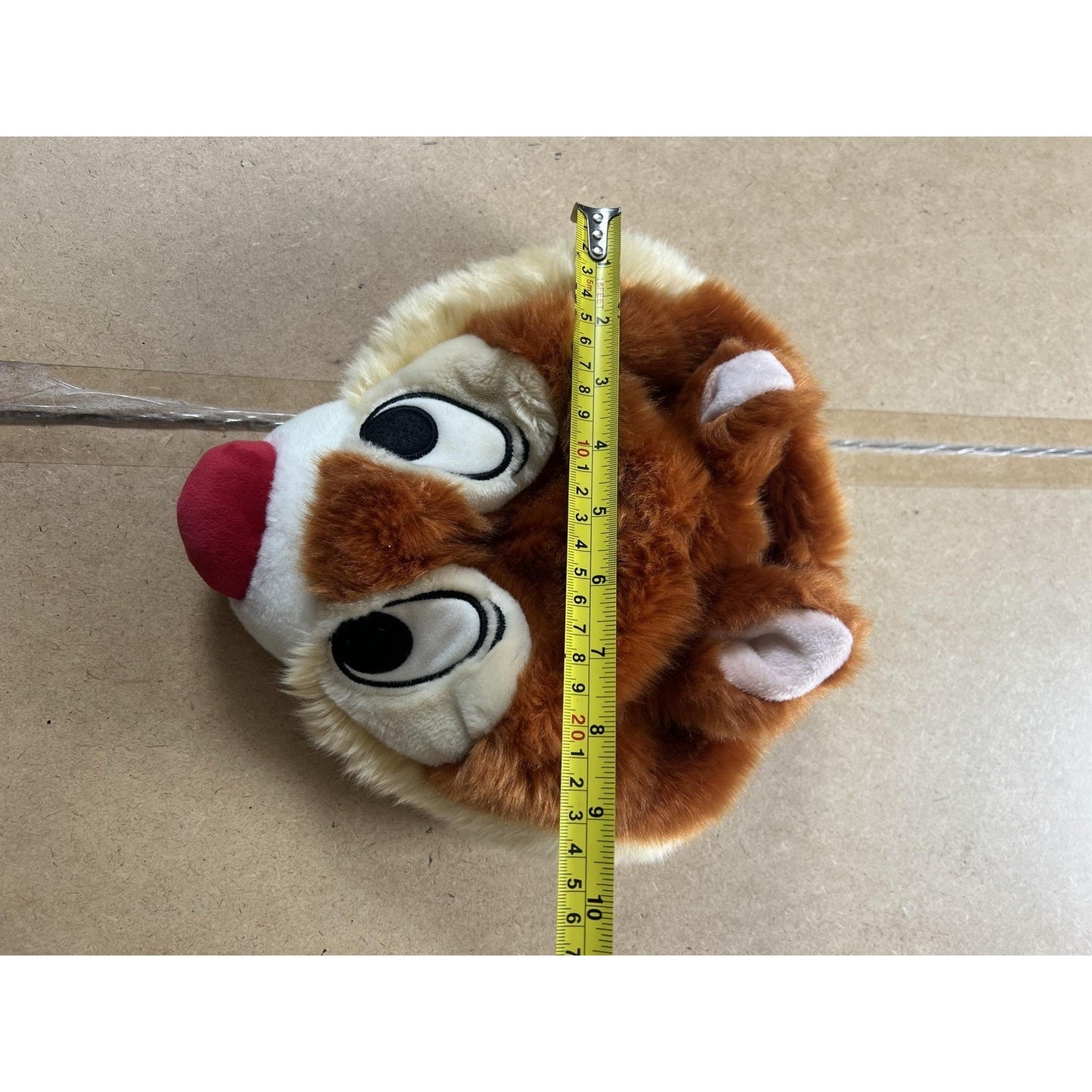 Disney Parks Beanie Hat Mens One Size Brown Chip 'n Dale Lined Insulated Winter