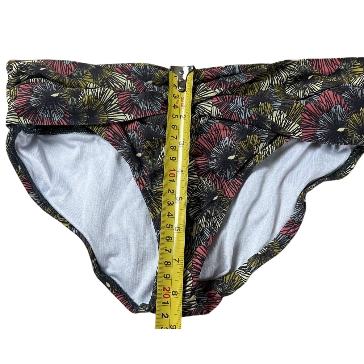 Bottom Womens 34 Multicolor Hipster Lined Elastic Waist Stretch Floral
