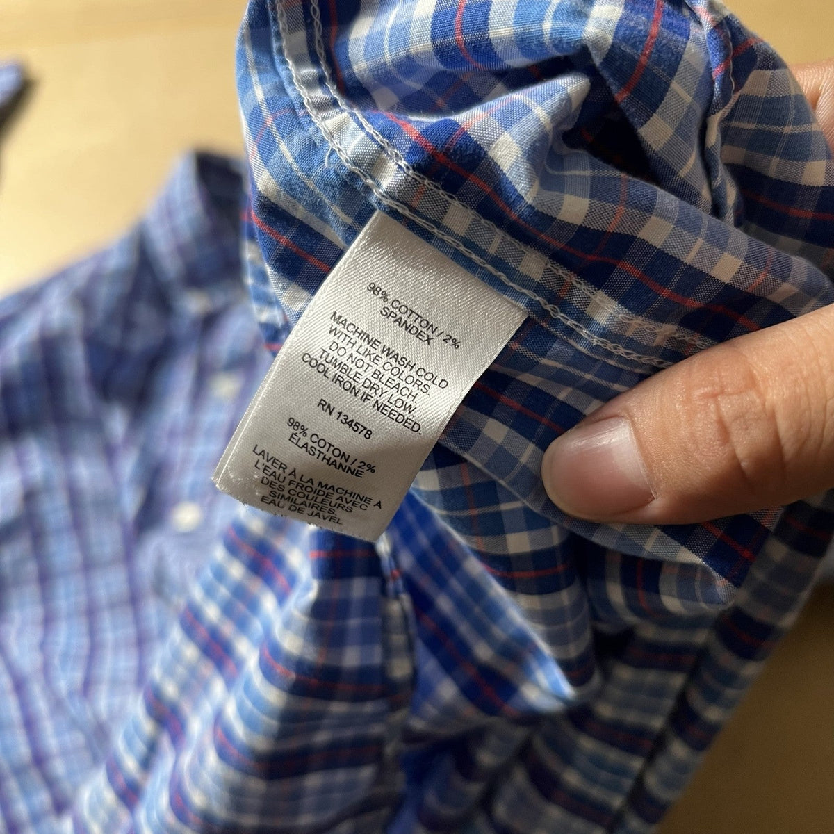 Vineyard Vines Shirt Mens XL Blue Plaid Long Sleeve Button Up Casual Cotton