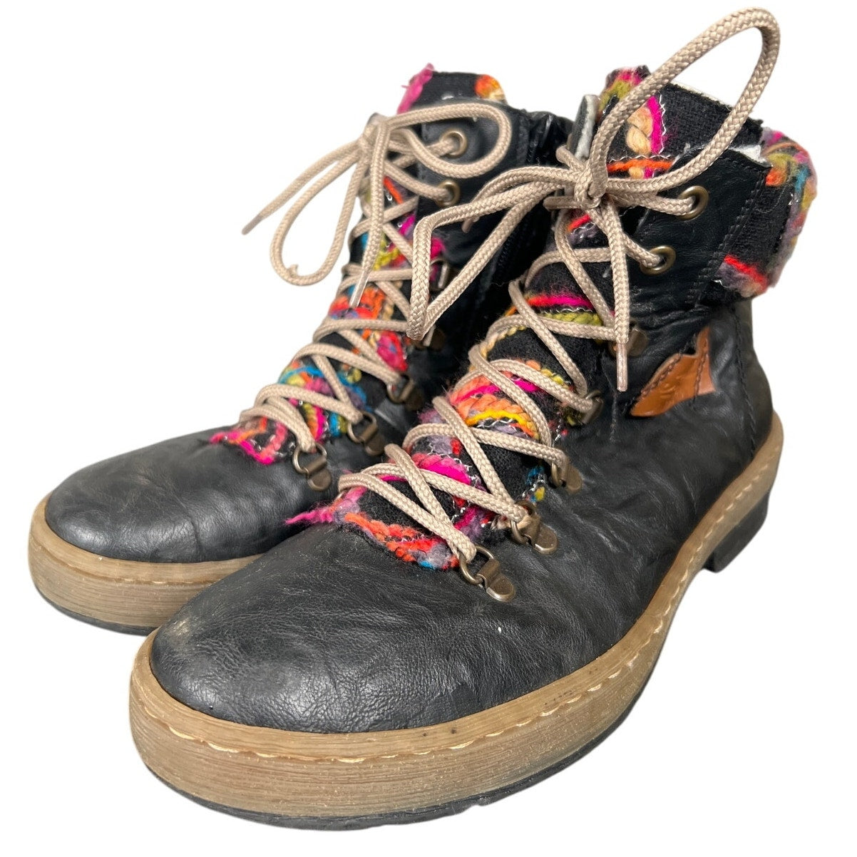 Reiker Size 40 Women Boots Felicitas Synthetic Black Nut Boots Size 9