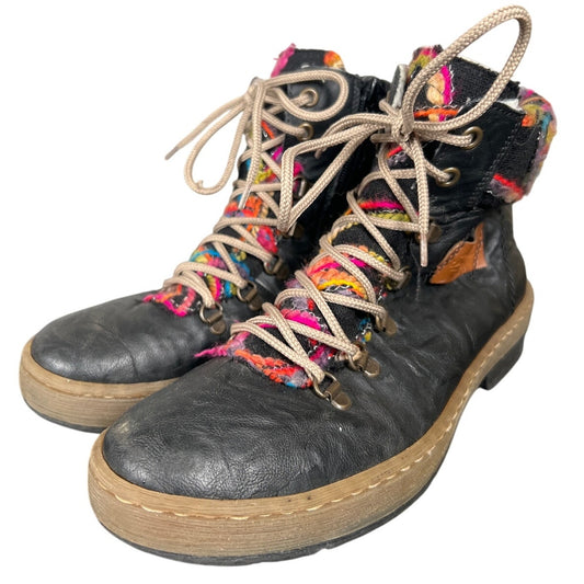 Reiker Size 40 Women Boots Felicitas Synthetic Black Nut Boots Size 9