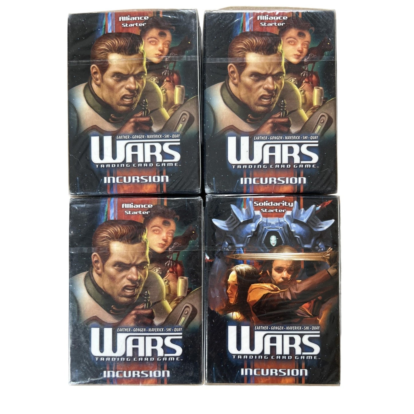 WARS Incursion Starter Deck Lot Of 4 Decipher Trading Card Game 2004 New Sealed