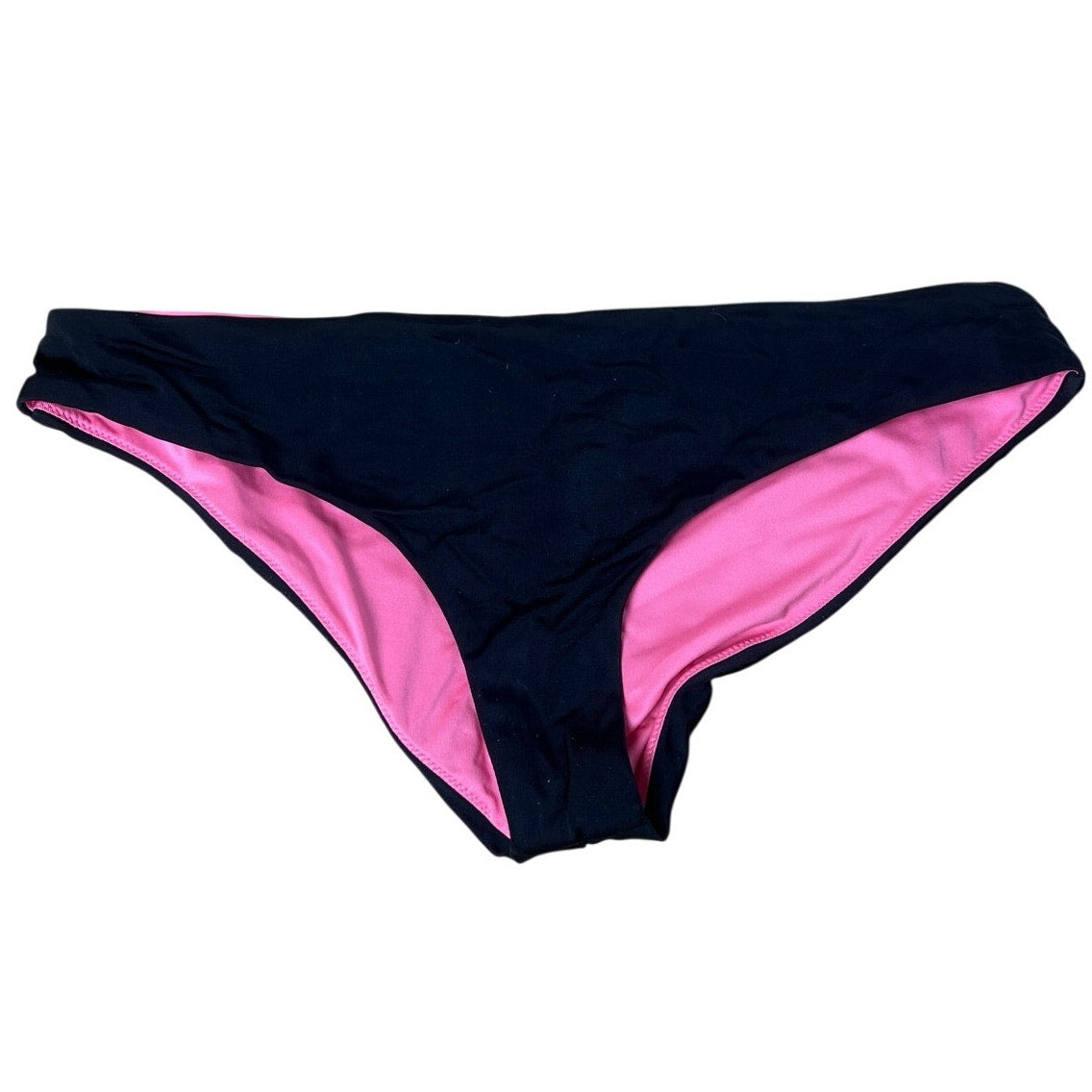 PINK Victoria's Secret Bottom Womens M Black Bikini Lined Elastic Waist Logo