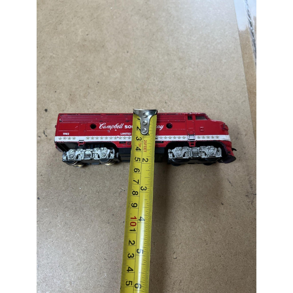 Vintage 1982 Campbell's Red Collectible Toy Train Cars Set Campbell Soup Company