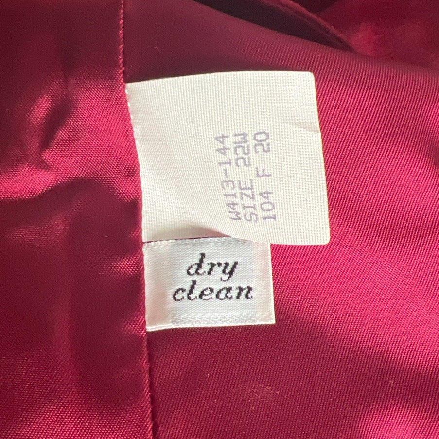 Pendleton Size 22W Wool Pink Button Blazer Burgundy