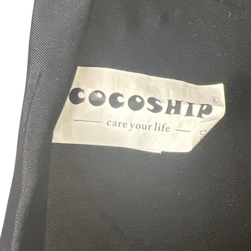 Cococship 34D Black Ruched Padded Halter Style Bikini Top