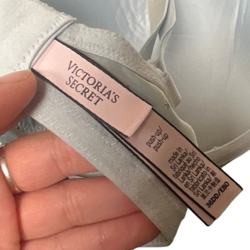 Victoria Secret Push-up Bra Light Blue Star Pattern 36DD