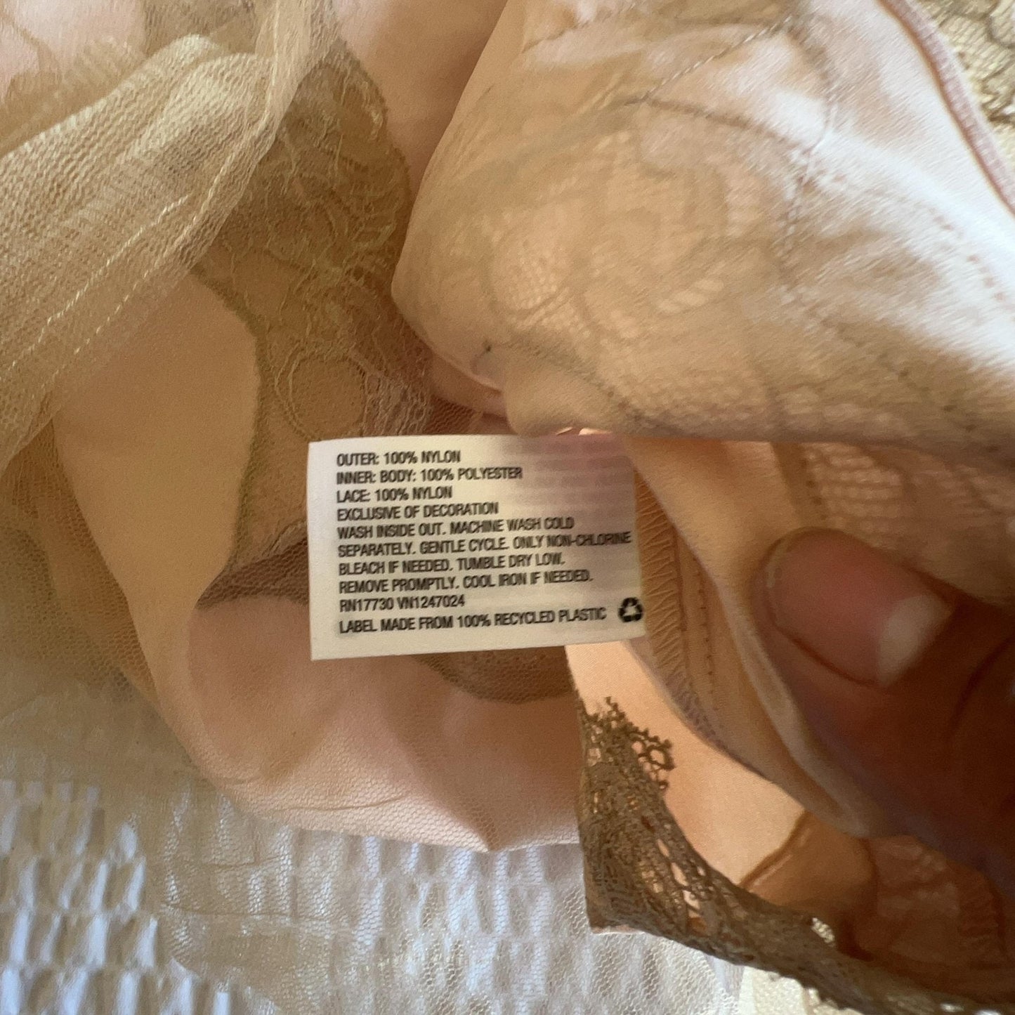 Rodarte Slip Dress Womens M Beige Tulle Sweetheart Lace Bow Lined Party Cocktail