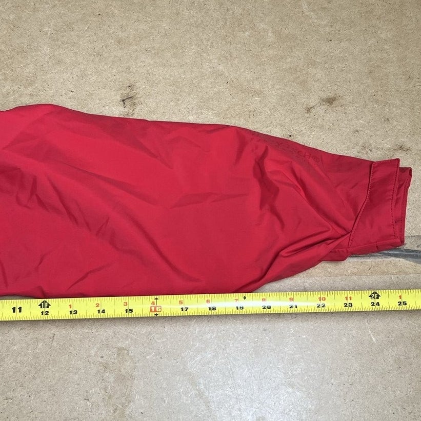 Helly Hansen Jacket Mens L Red Rain Coat Hooded Waterproof Helly Tech Pockets