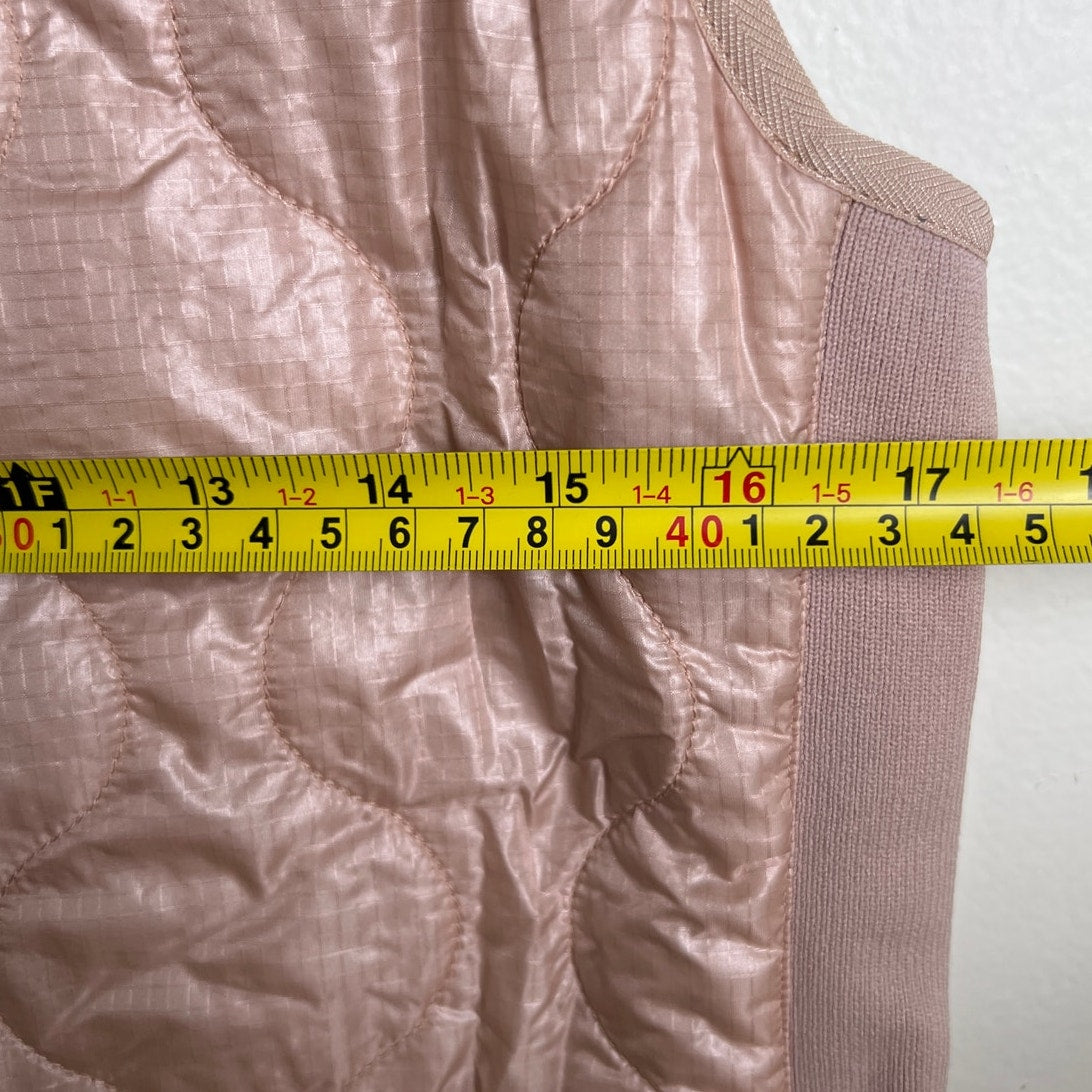 J. Crew Pale Pink Quilted Vest Neutral Peachy Pink Vest Puffer Size S