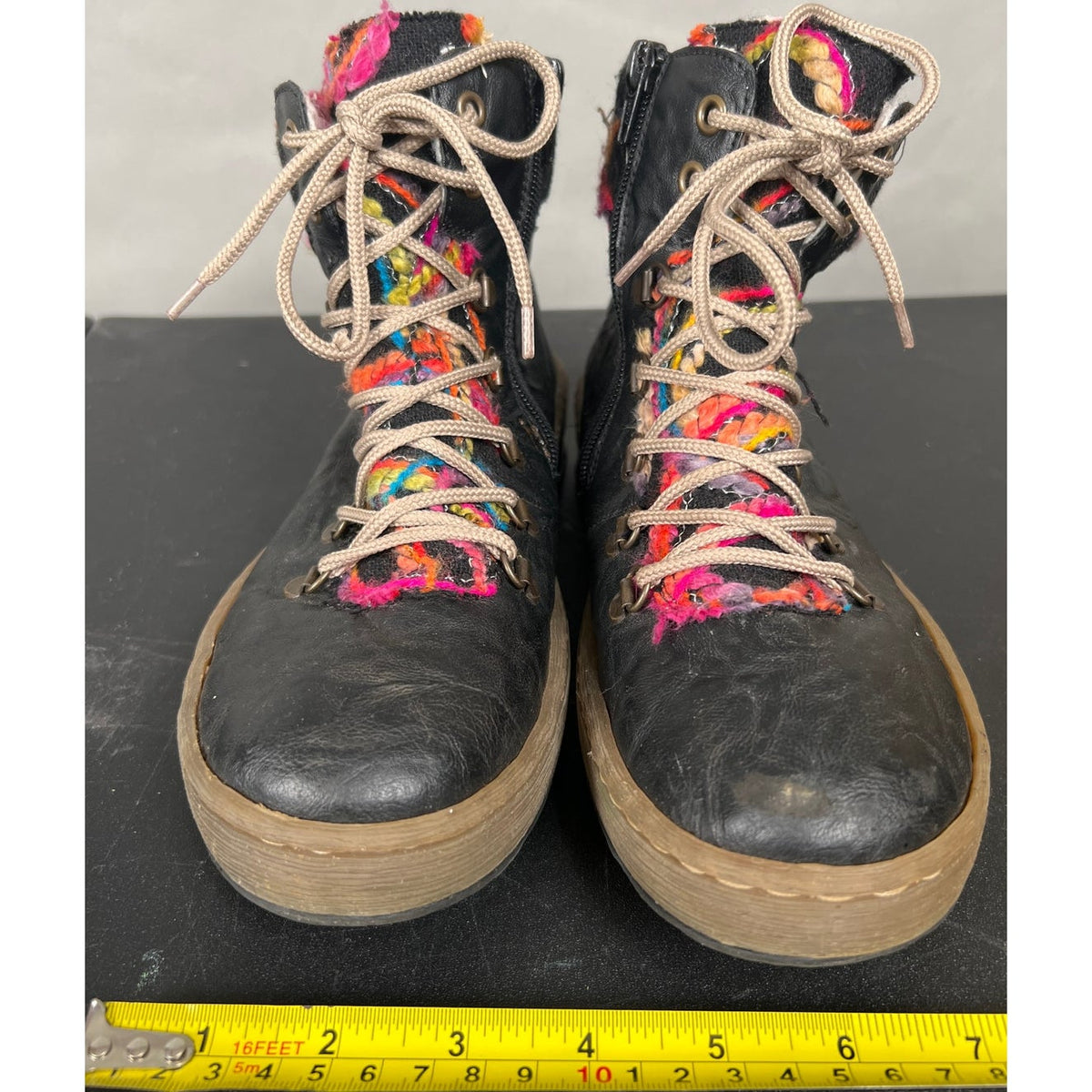 Reiker Size 40 Women Boots Felicitas Synthetic Black Nut Boots Size 9