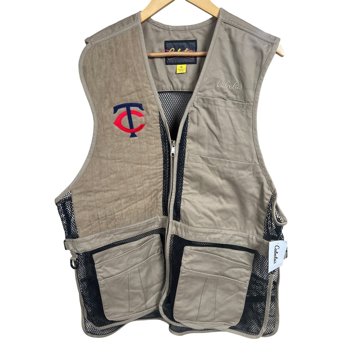 Cabela's XL Maple Vest Multi Pocket Mesh NWT Fishing Shooting Twins Budweiser