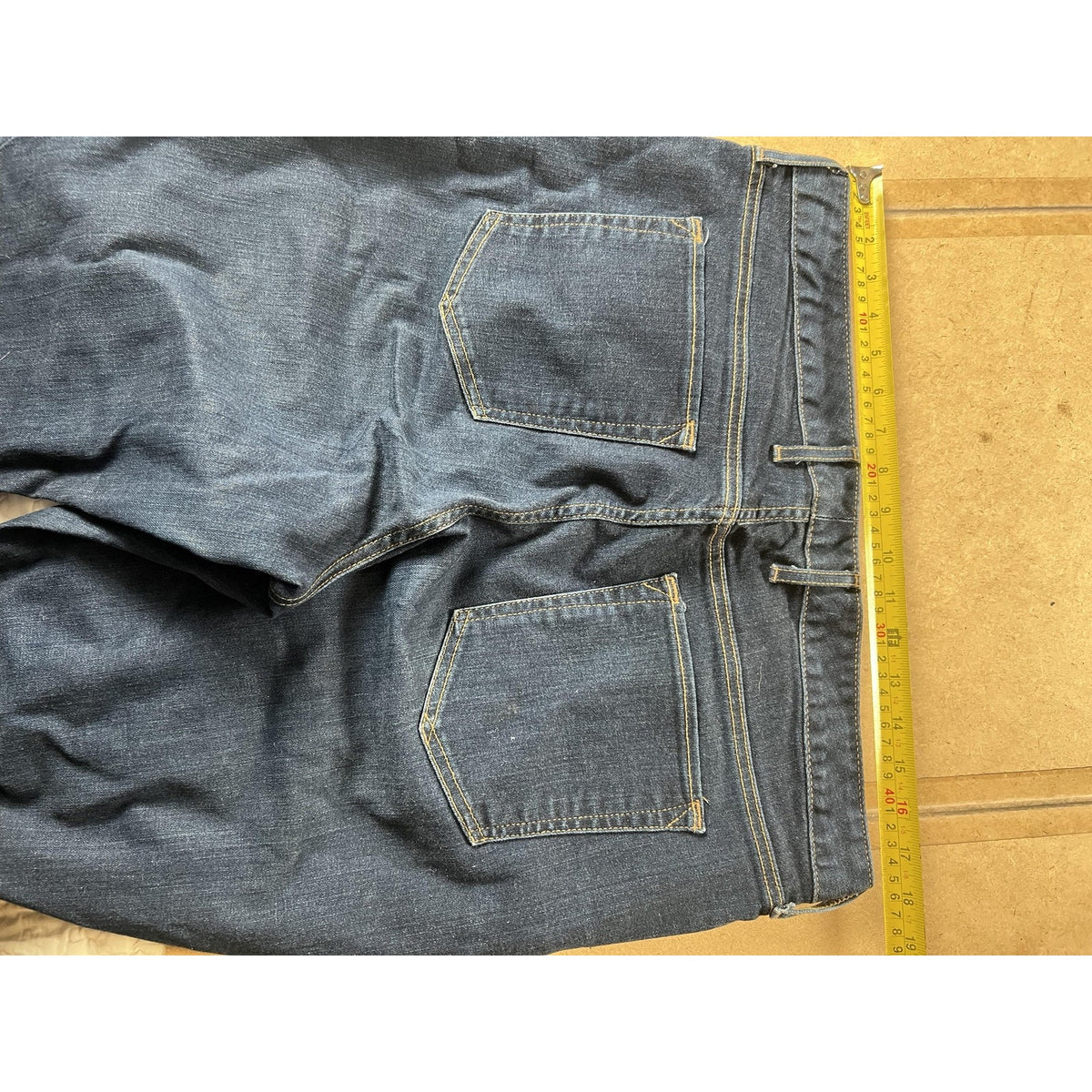 Eddie Bauer Pants Teens 16 Blue Denim Cotton Blend Straight Ankle Pockets