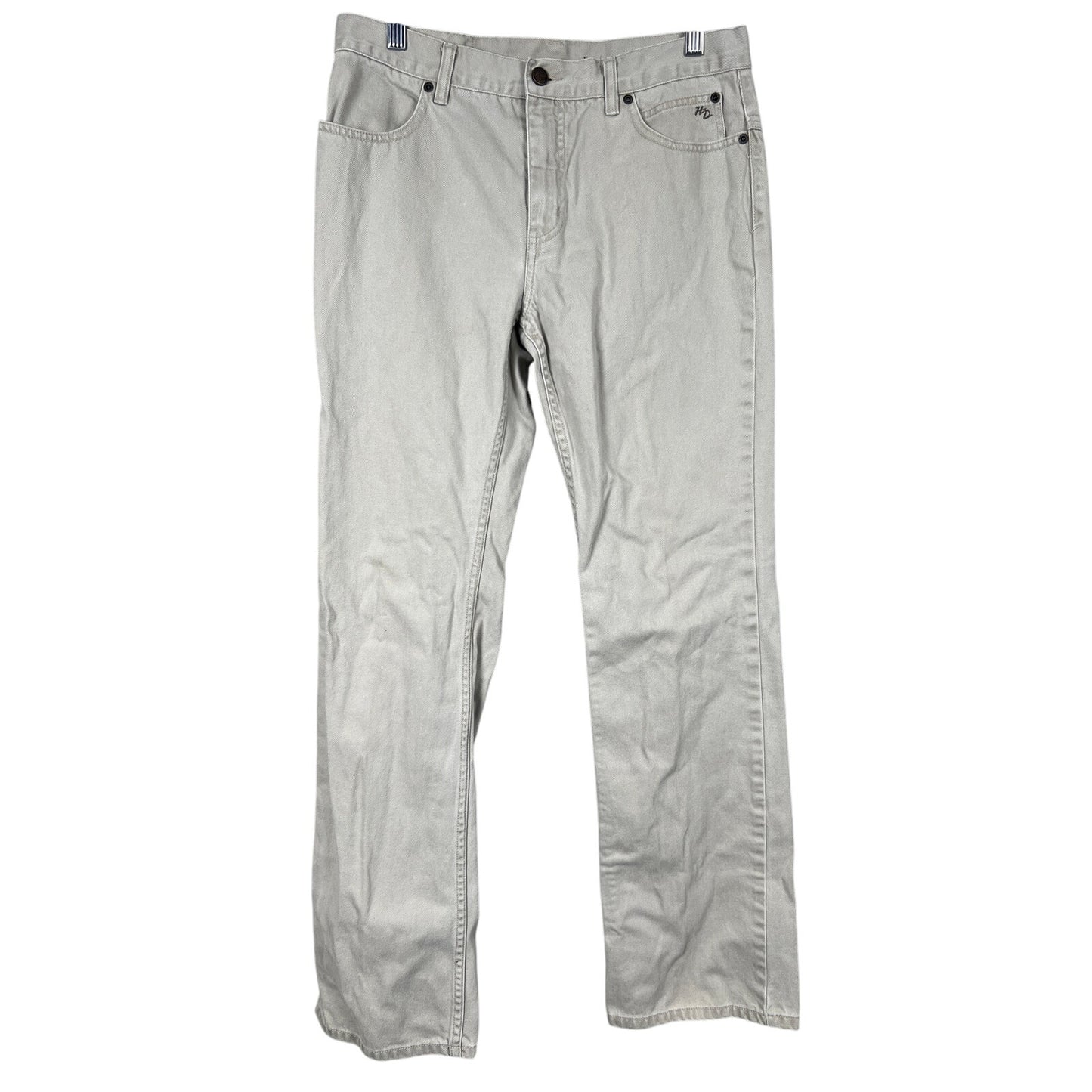 Harley Davidson Women's Cream Straight Leg Pants Size 8