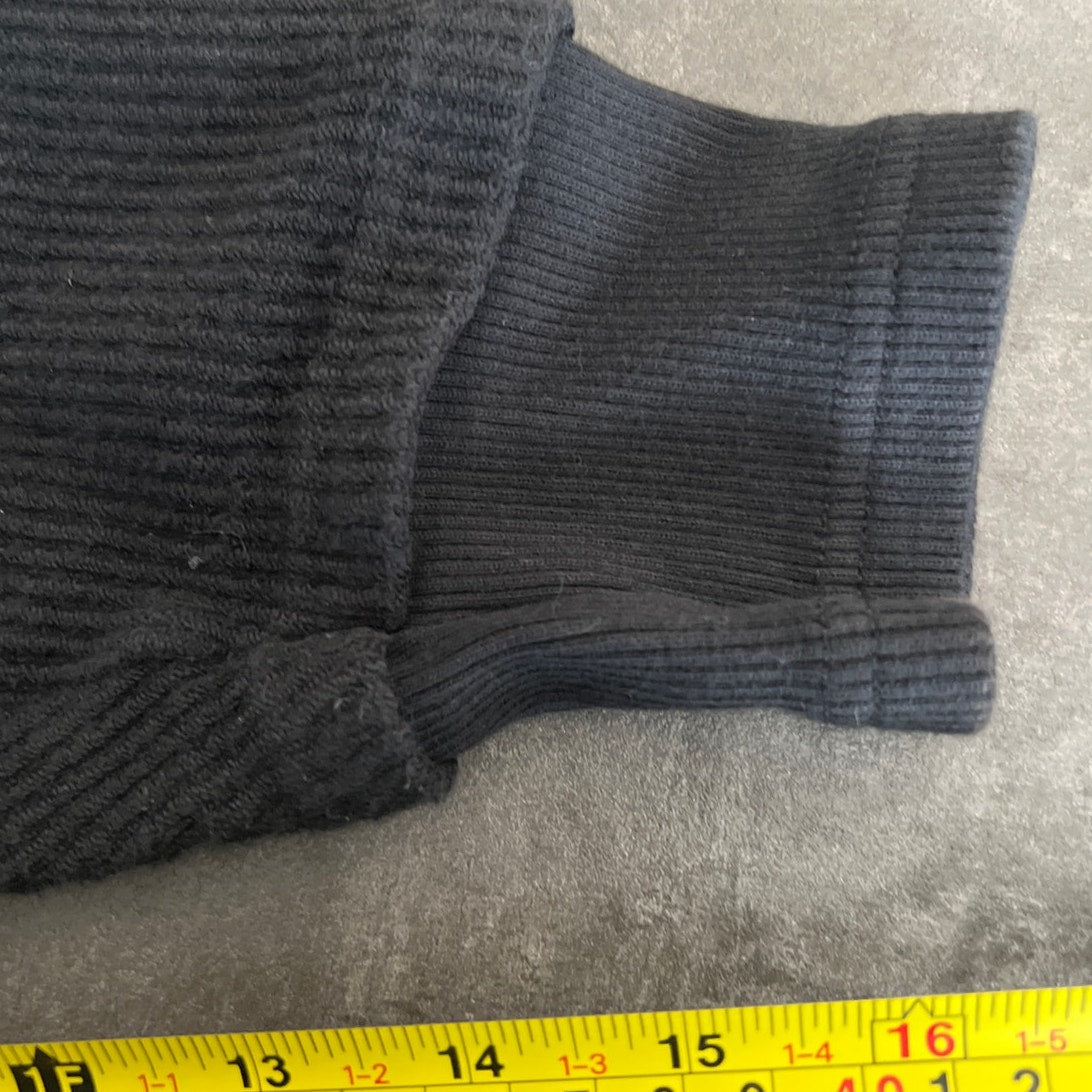 Aerie Small 100% Cotton Black Ribbed Hoodie Women's