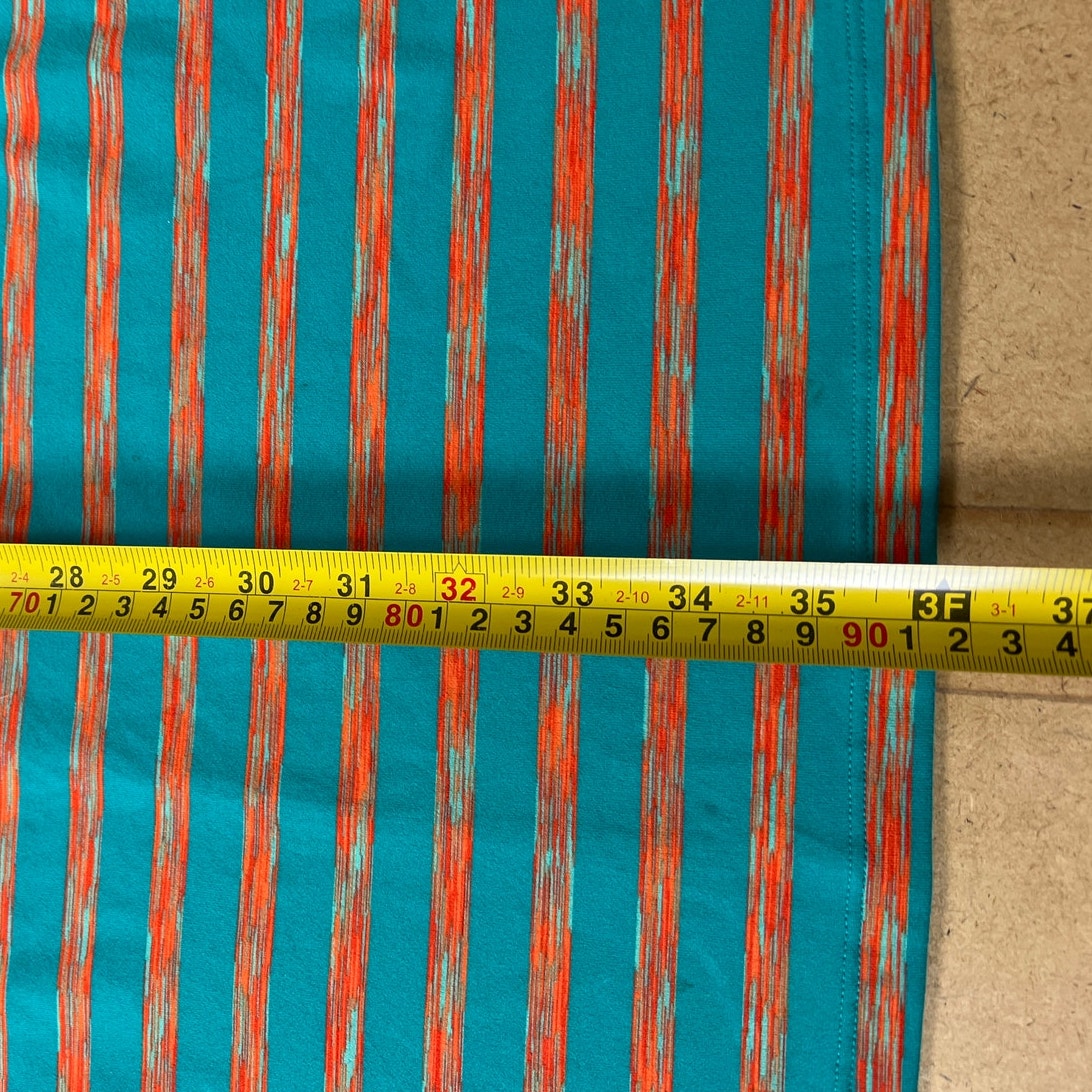 The North Face Teal Red Stripe Mini Dress Racerback Stretch Jersey Knit Medium
