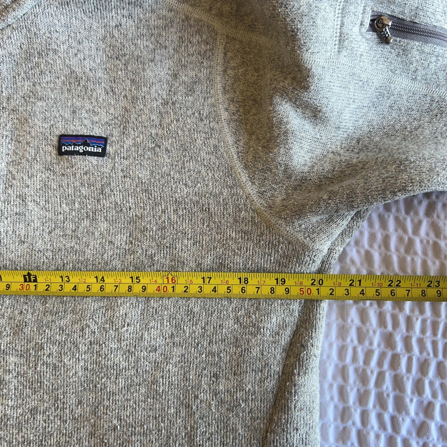 Patagonia Sweater Mens M Gray Full Zip Mock Neck Fleece Pockets Logo Casual