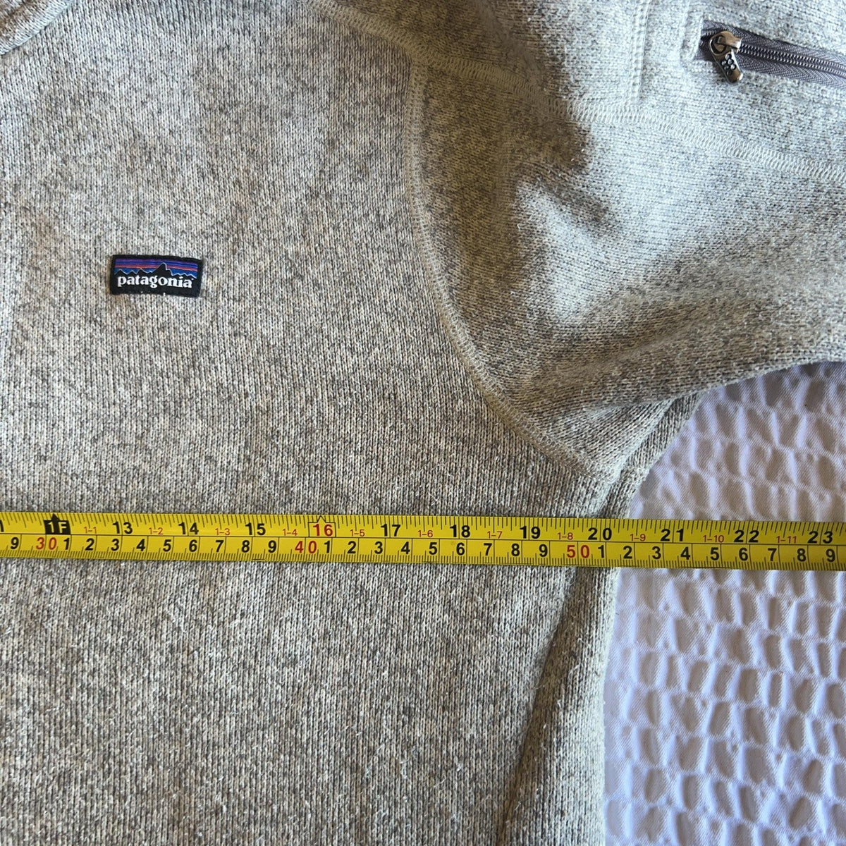 Patagonia Sweater Mens M Gray Full Zip Mock Neck Fleece Pockets Logo Casual