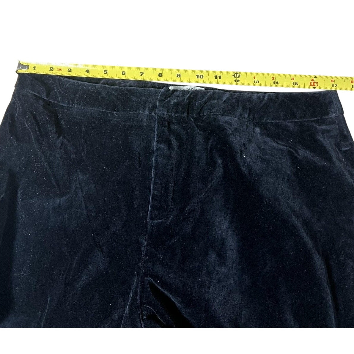 LORD & TAYLOR Pants Women's 18W Black Velvet Dress Pants Lined Stretch Zip