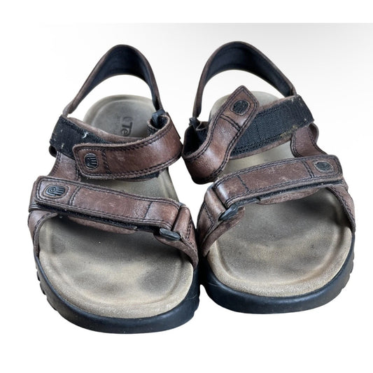 Teva Terra FI 5 Universal Sandals Mens US 12 Brown Leather Outdoor Shoes