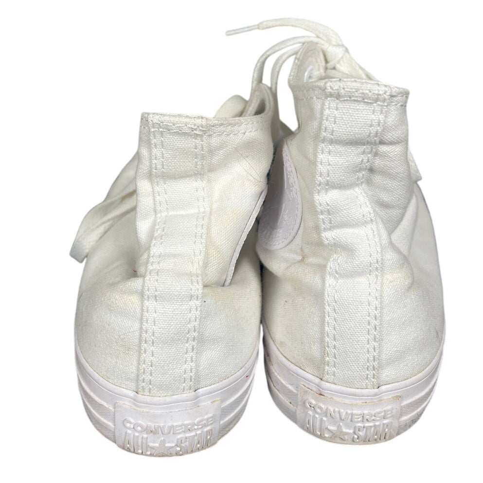 Converse High Top Size 8 Men's White Monochrome Sneakers USED