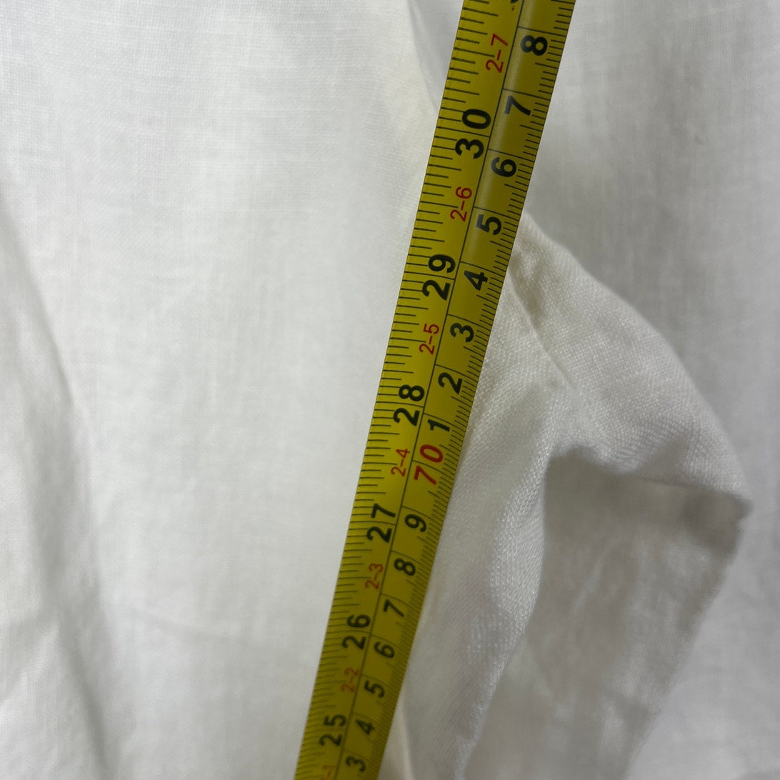 Eileen Fisher Pants 100% Linen Straight Leg Trouser White Size XL