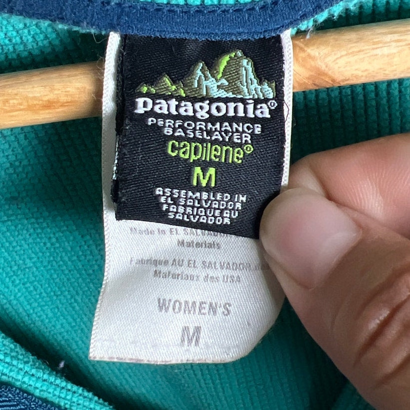 Patagonia Women's Top Medium Pullover Half Zip Base Layer (Broken Zipper)