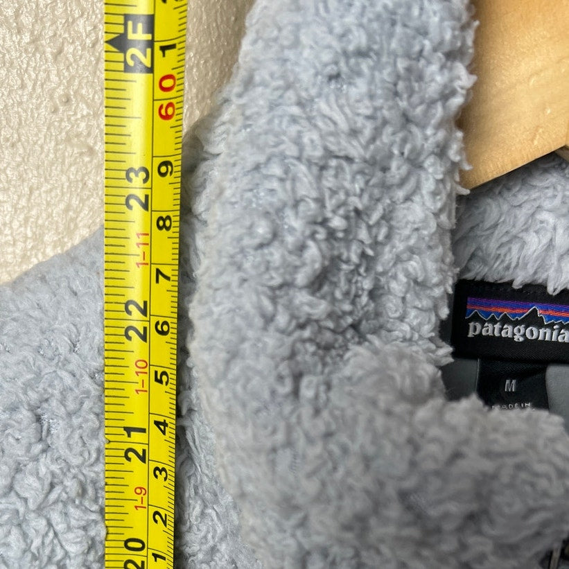Patagonia Vest Los Gatos Fleece Furry Sleeveless Full Zip Gray Womens Medium