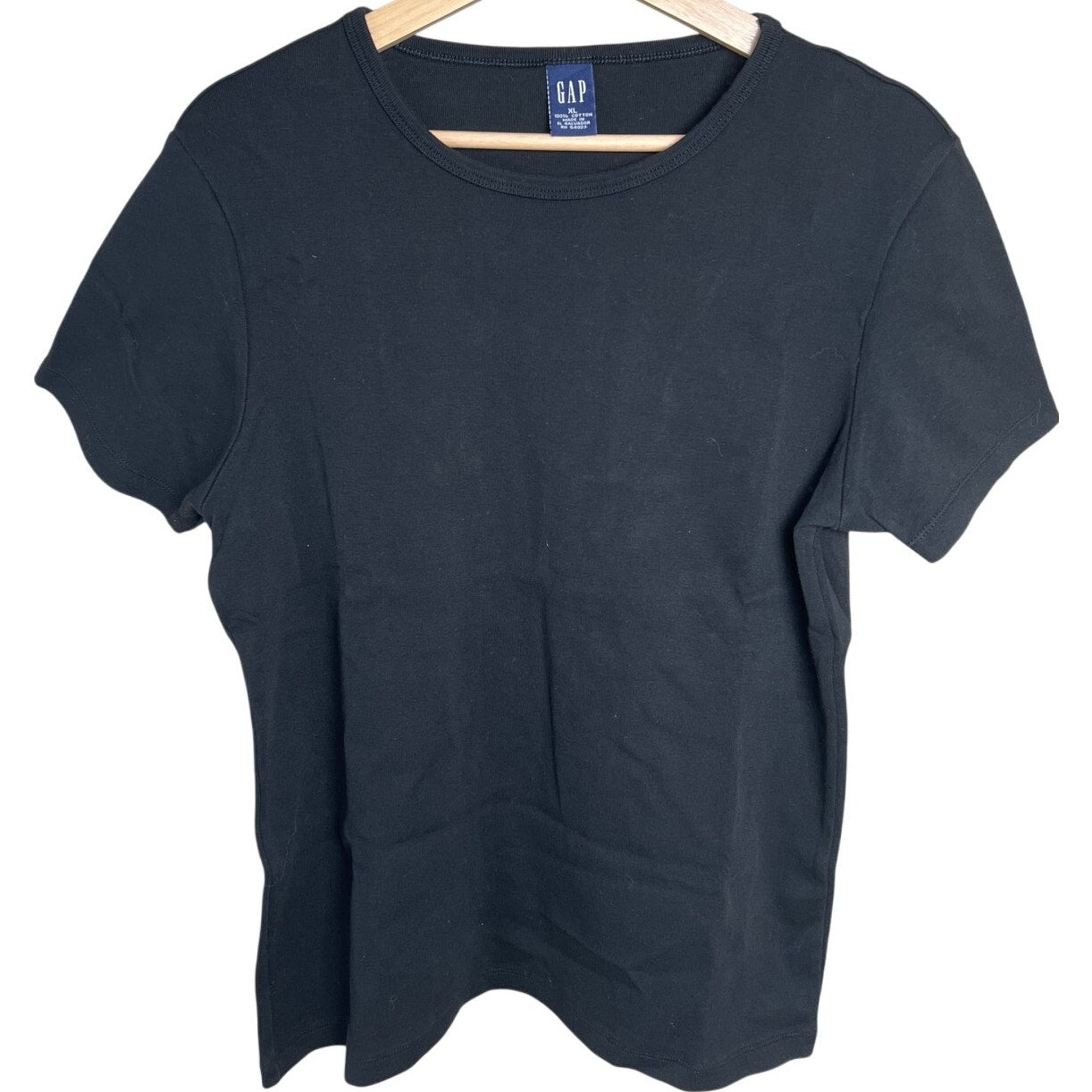 Vintage Gap Black Plain Essential T-shirt Unisex XL