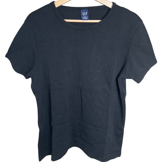 Vintage Gap Black Plain Essential T-shirt Unisex XL