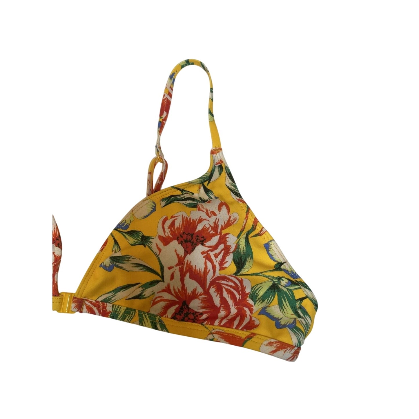 OUT FROM UNDER Women's Size L Sweetheart Yellow Floral Underwire Bikini Top NWOT