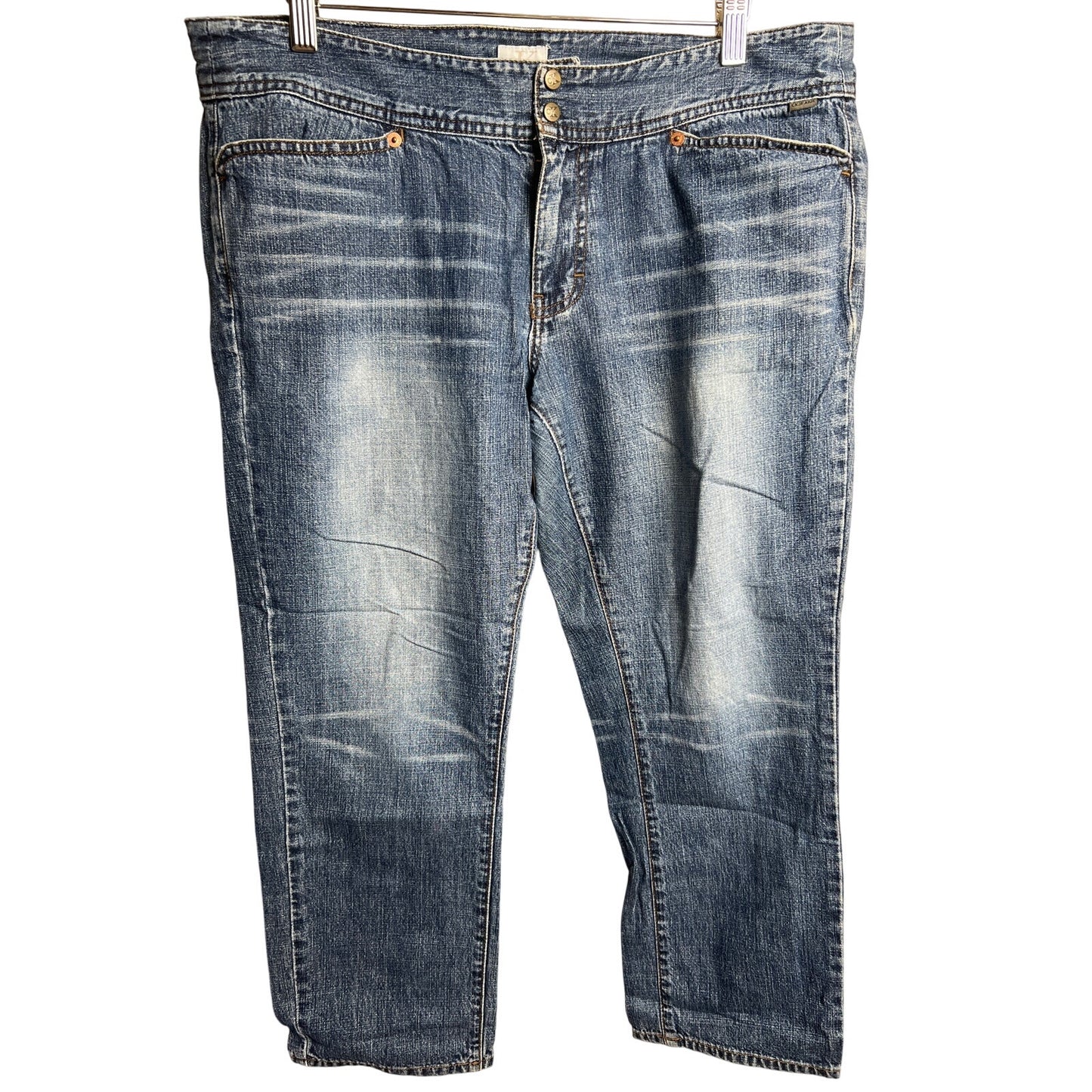 Calvin Klein Size 13 Faded Denim Women Jeans *Minor hole*