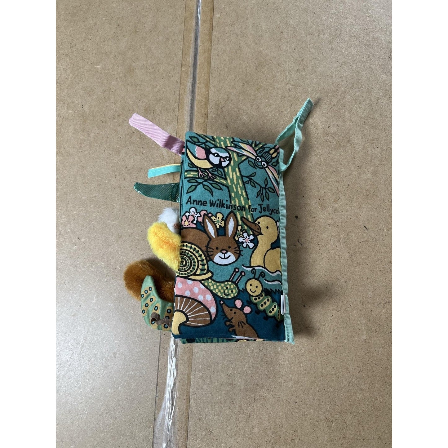 Jellycat Garden Soft Cloth Book Green Baby Girls Sensory Taggies Plush Toy