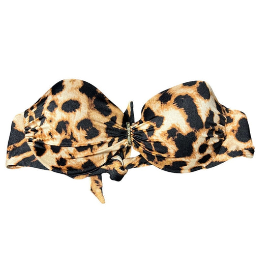 Victoria's Secret Victoria’s Secret Animal Print Bandeau Bikini Push Up Top Size 32D