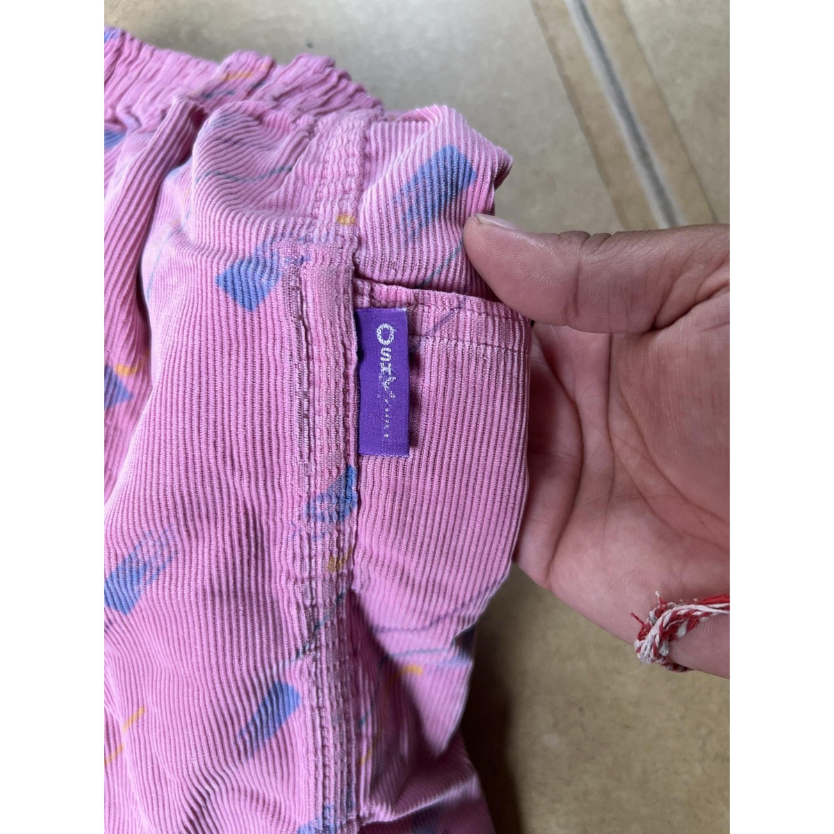 Oshkosh Bigosh Genuine American Jogger Pants Girls 7 Pink Corduroy Elastic Waist