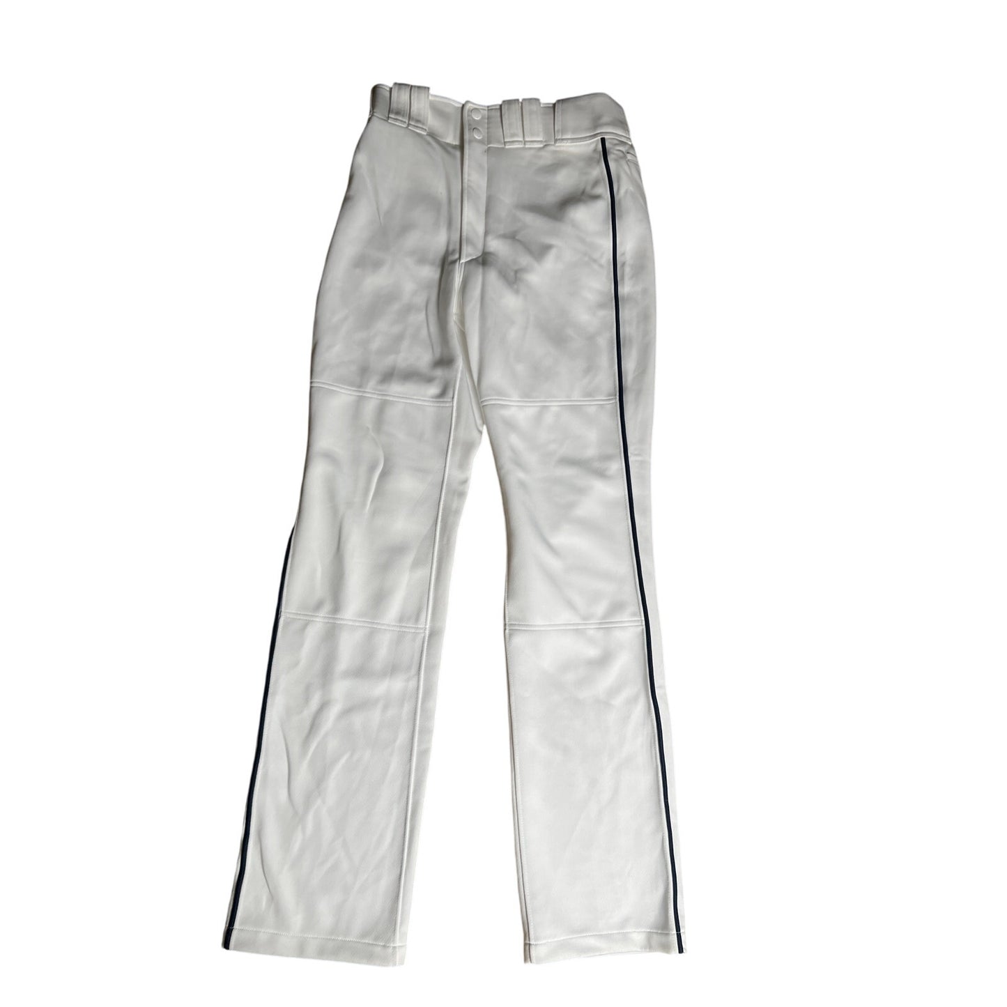 NWT Mizuno Adult BB White Pants S Baseball and Softball Opened Hemmed Bottom