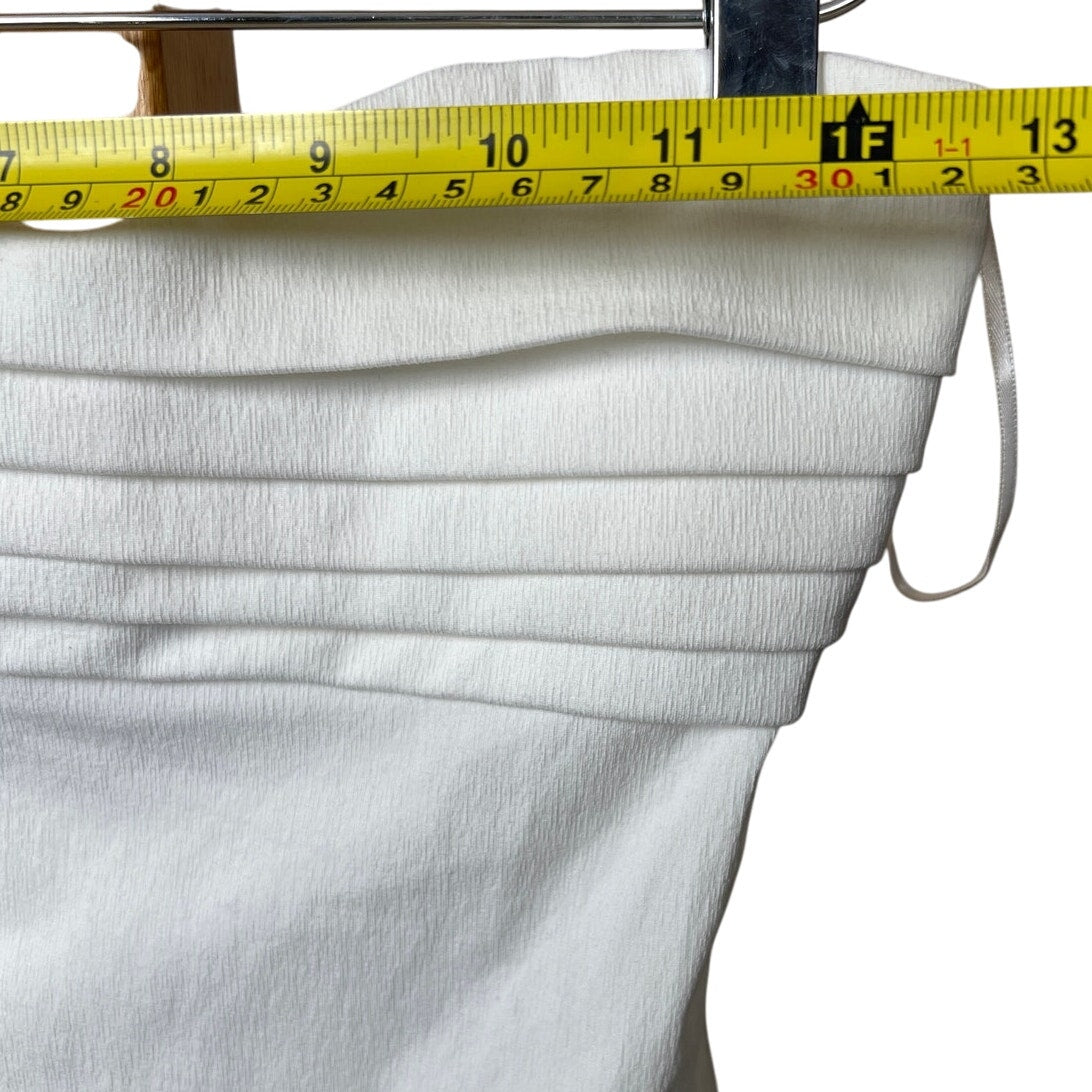 Zara NWT Midi Draped White Dress Size Small S