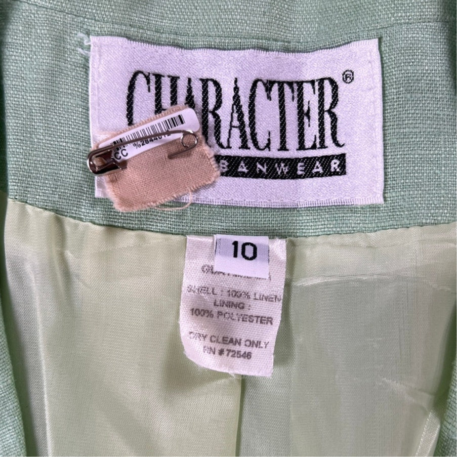 Character Suburban wear Green Women Blazer Size 10