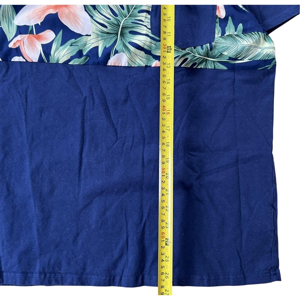 PatPat Shirt Womens 2XL Blue Colorblock Pocket Short Sleeve Casual Basic