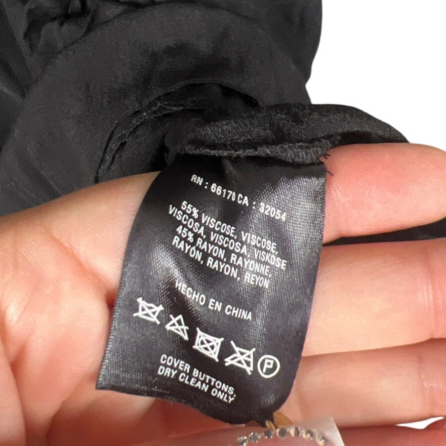 Maeve Anthropologie Women's Size 4 Popover Mini Shirt Dress Black