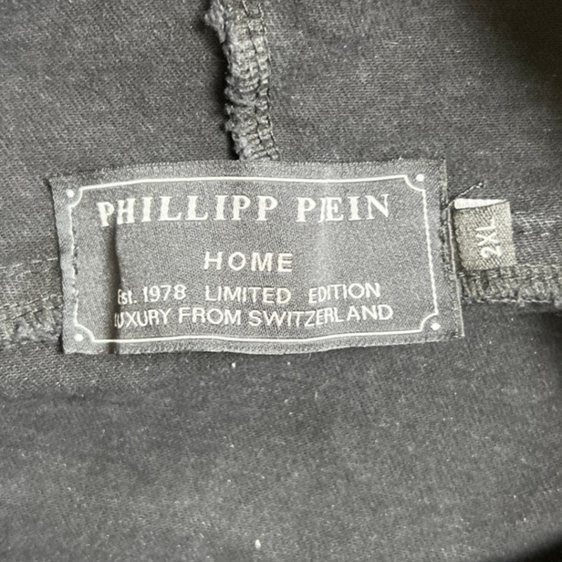 Phillipp Plein Black Patch Stars Men Hoodie Size 2XL