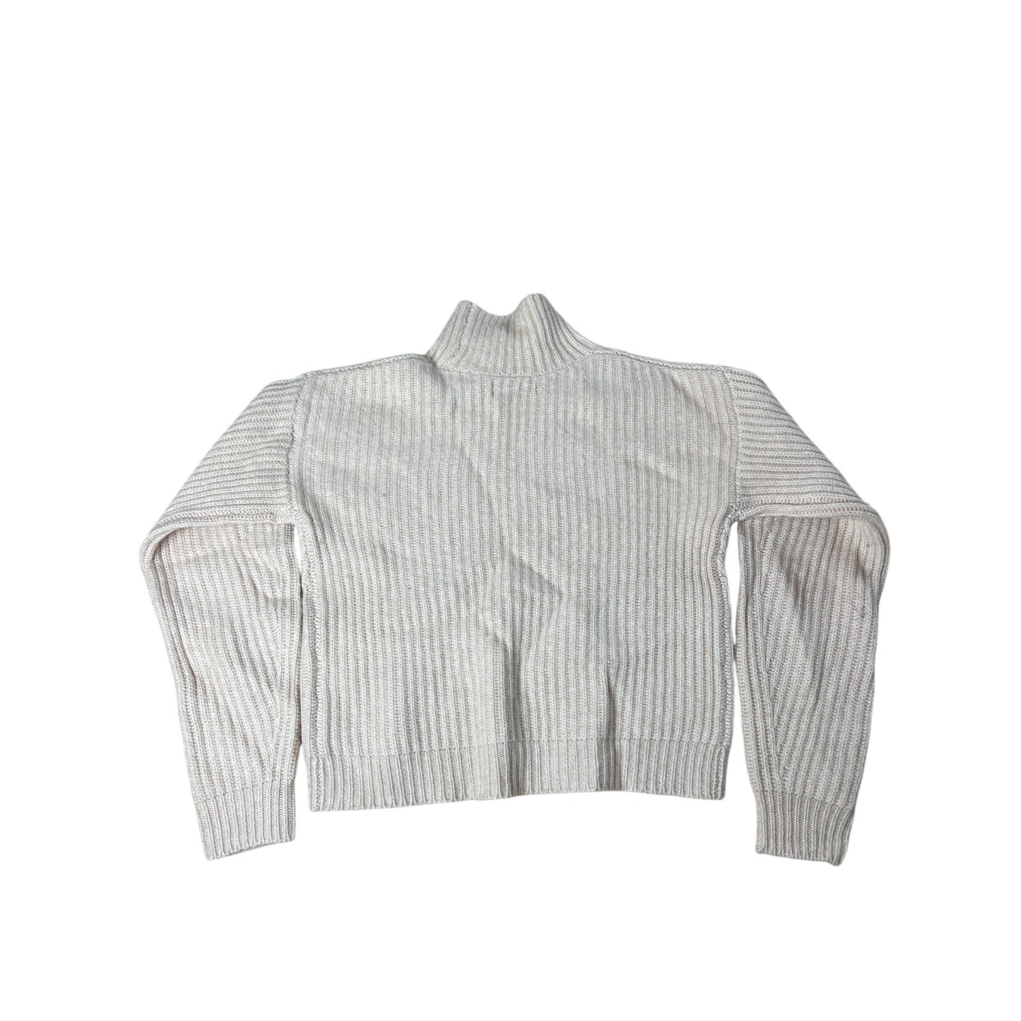 Naadam Merino Wool Cashmere Fisherman Turtleneck Winter White Women's size Small