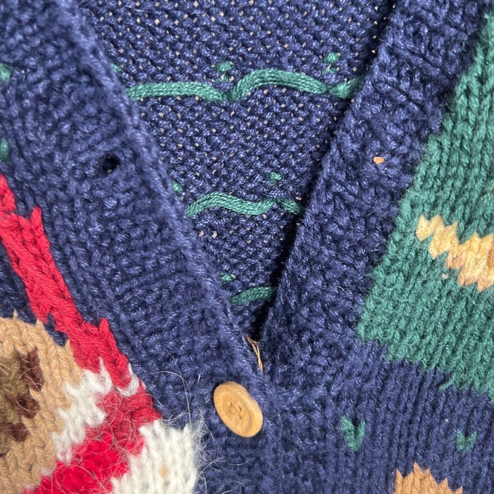 Signatures By Northern Isles Knitted By Hand Pets Size Large Vest Navy