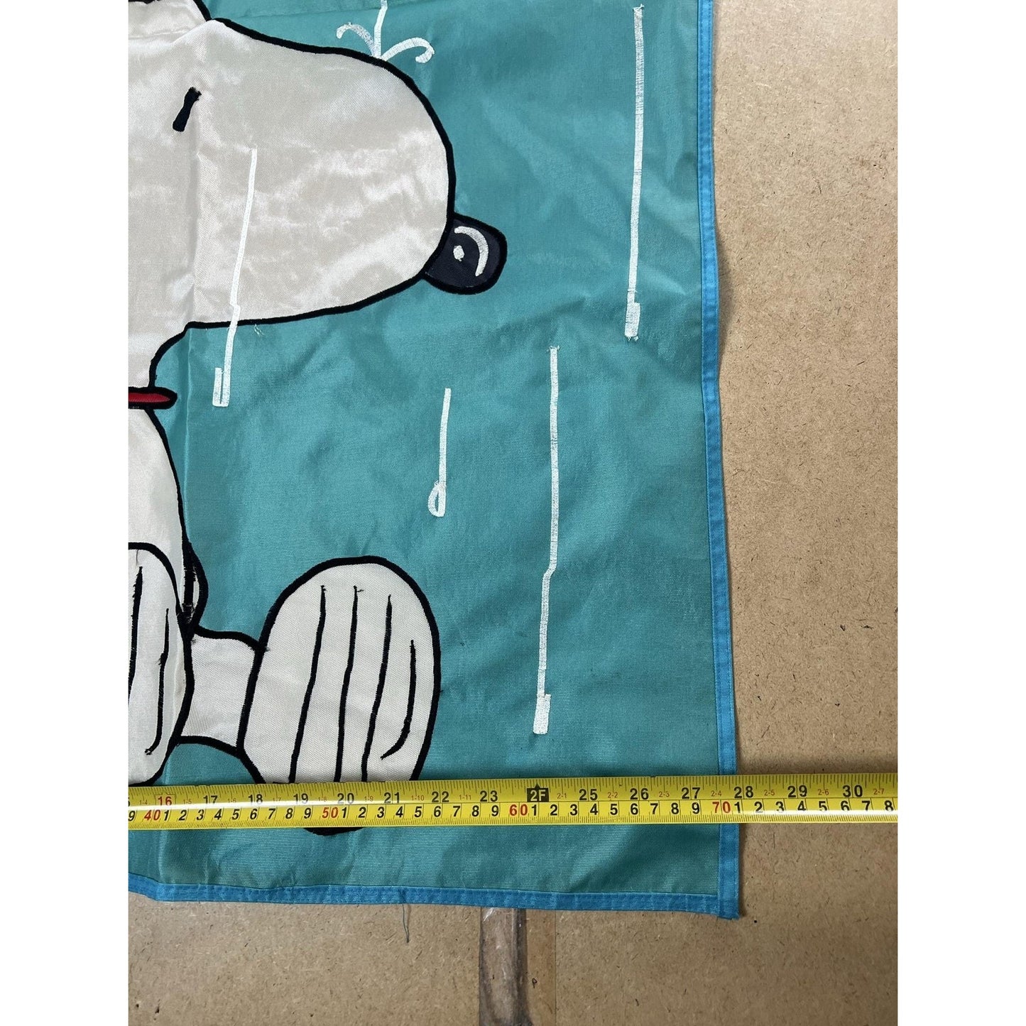 Peanuts Flag Blue 10x15 In 100% Polyester Snoopy Woodstock Rain Umbrella