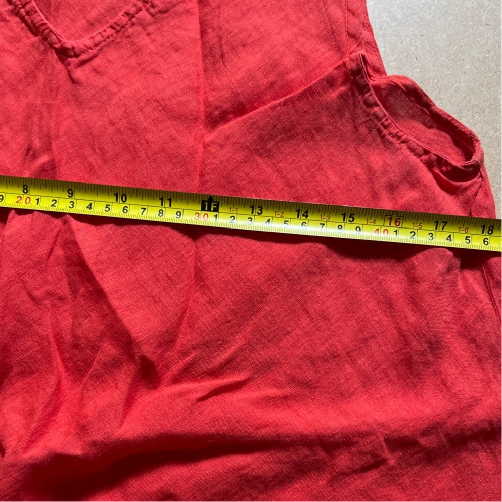 Vintage Match Point Red Blouse Tank Women Size Large
