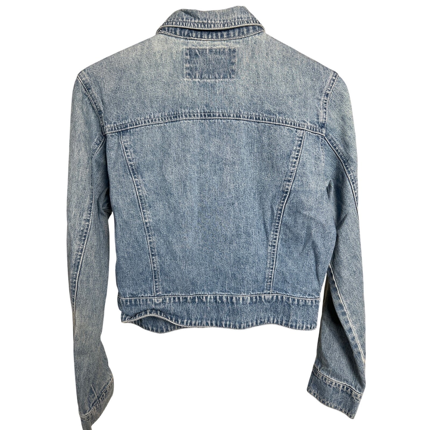 Express Jeans Zip Up Denim Jacket Size Small 100% Cotton