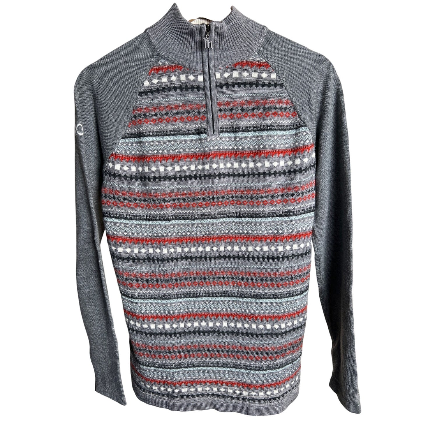 Meister Large 1/4 Zip Wool Blend Men's Sweater